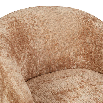 Sessel – Drehfunktion, Rundform, Zimtbraun – Yara | Starfurn