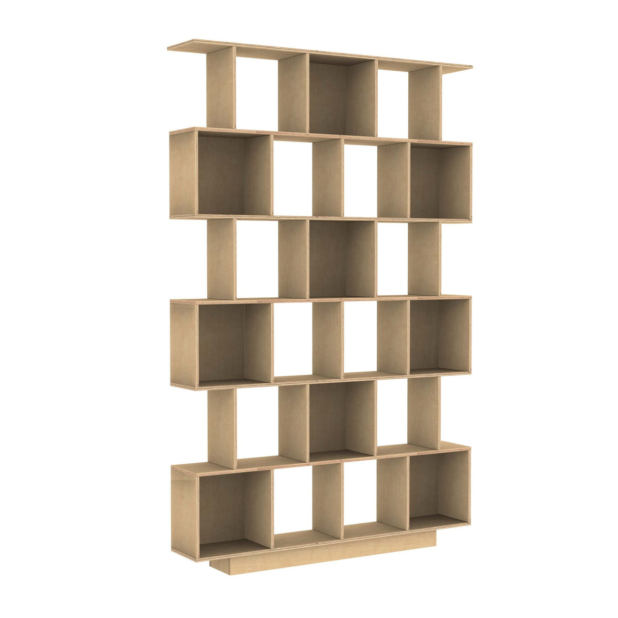 Bücherregal – Birkensperrholz, Offenes Design, Geölte Oberfläche, M - Boxy | RADIS