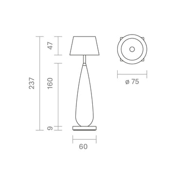 Tischlampe – gemäß IP65, zwei Warmtöne, Touch dimmbar - Thala | Sigor