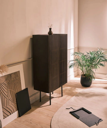 Schrank – Holzlamellen, sanftes Schließen, variable Böden - Louvre | Njordec
