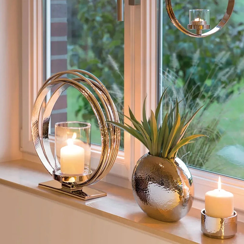 Vase – Eisen, Nickelbeschichtet, Hammerschlag - Luna | Fink Living