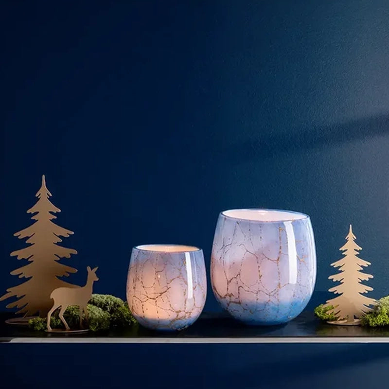 Vase – Goldeinschlüsse Glas, Warme Lichtwirkung, Vielseitige Dekoration - Cosmic | Fink Living