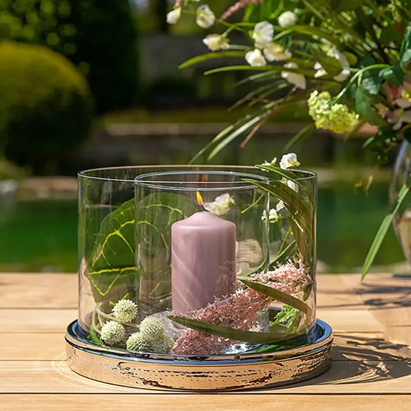 Windlicht – Mundgeblasenes Glas, Zylindrische Form, Zeitloses Design - Lamonte | Fink Living