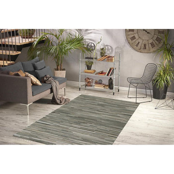 Teppich – Filigrane Patchworkoptik, Natürlicher Materialmix, Zeitlose Wohnästhetik, Flachflor - Wild 8023 | Kayoom