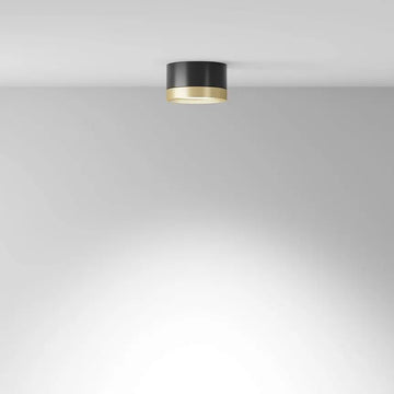 Ceiling light Black aluminum with gold trim GX53 socket 12W – Hoop | Maytoni