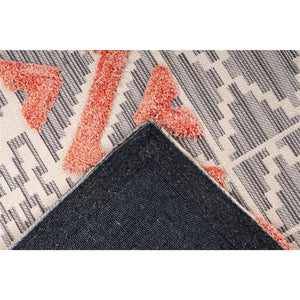 Rug Flatweave Ethnic Cotton Grey/Apricot – Ethnie 125 | Kayoom