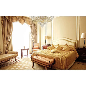 Chandelier with antique gold metal frame and crystal accents, 6-light – Palace | Maytoni