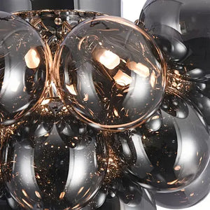 Deckenleuchte – Nickel Metall, Runde Glasschirme, 8-flammig - Balbo | Maytoni