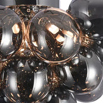 Ceiling lamp nickel-colored smoke glass covers 8×G9 – MOD112CL-08N | Maytoni