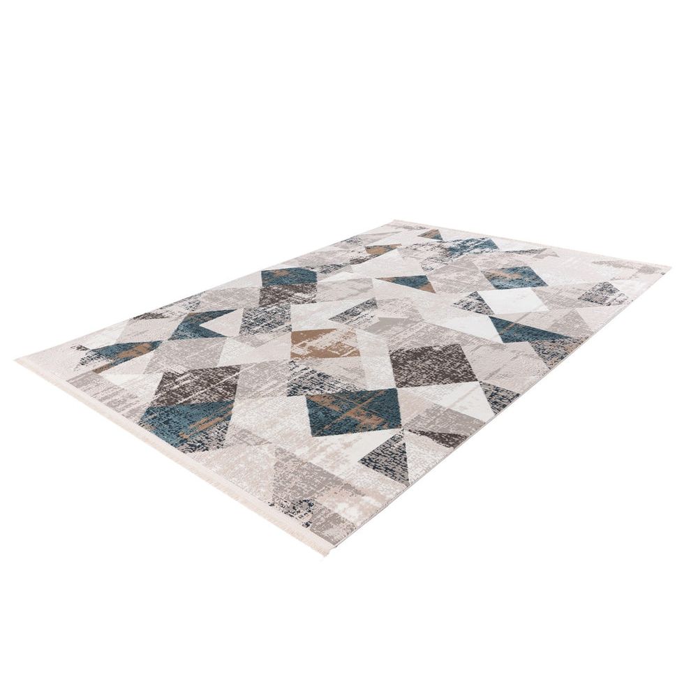 Teppich Kurzflor Vintage-Design Baumwollrücken Polypropylen/Polyester-Mix – Akropolis 225 | Kayoom