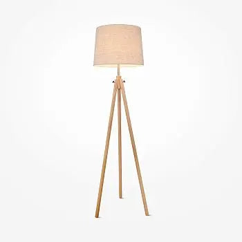 Stehleuchte – Beiges Finish, Holz Metall, Baumwollschirm - Calvin | Maytoni image