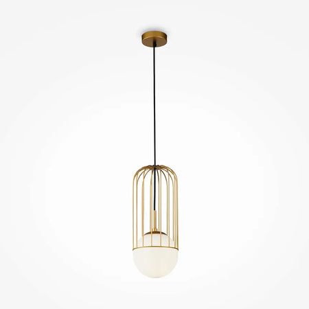 Pendelleuchte – Gold Finish, Metall-Glasgehäuse, 60 W, Ø15 cm - Telford | Maytoni image