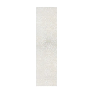 Teppich – Hexagon Muster, Geprägte Oberfläche, Weiße Farbgebung, 80 x 300 cm - Monroe 225 | Kayoom