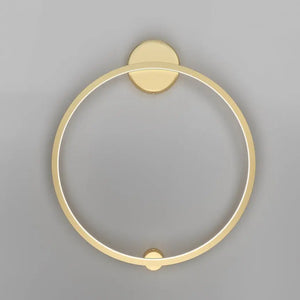 Wall Sconce Matte Black, Metal Frame with Brass Accents, 22W LED – Halo | Maytoni