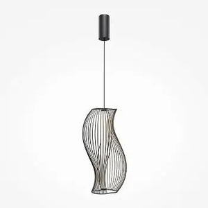 Pendant Light Black Metal Acrylic Elements Modern Linear Design – Shadows of the Past | Maytoni