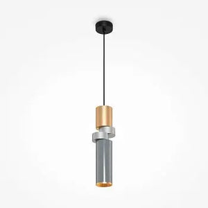 Pendant Light Metal with Gold & Grey Finish Satin Glass & LED Accent – Palette | Maytoni