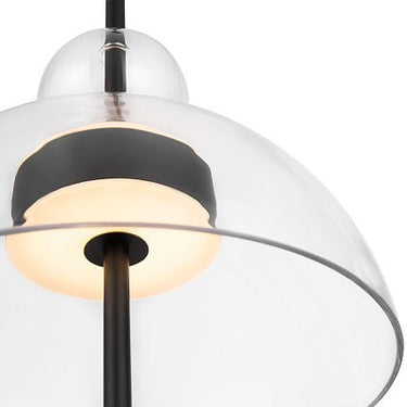 Pendelleuchte Matt Schwarzer Metallrahmen Grauer ovaler Glasschirm LED 12 W 3000 K – Bangkok | Maytoni - Esszett Luxury | Stilvolles Wohnen mit Charakter