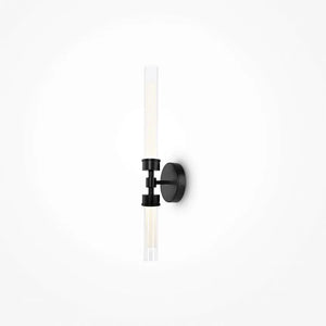 Wall light with black finish and transparent & white glass diffuser – Stelo | Maytoni
