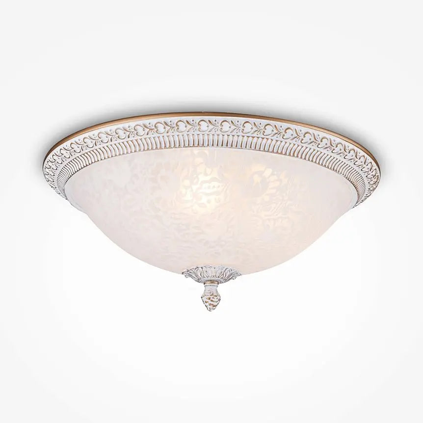 Ceiling Light White-Gold Sandblasted Glass Shade 3× E27 – Pascal | Maytoni