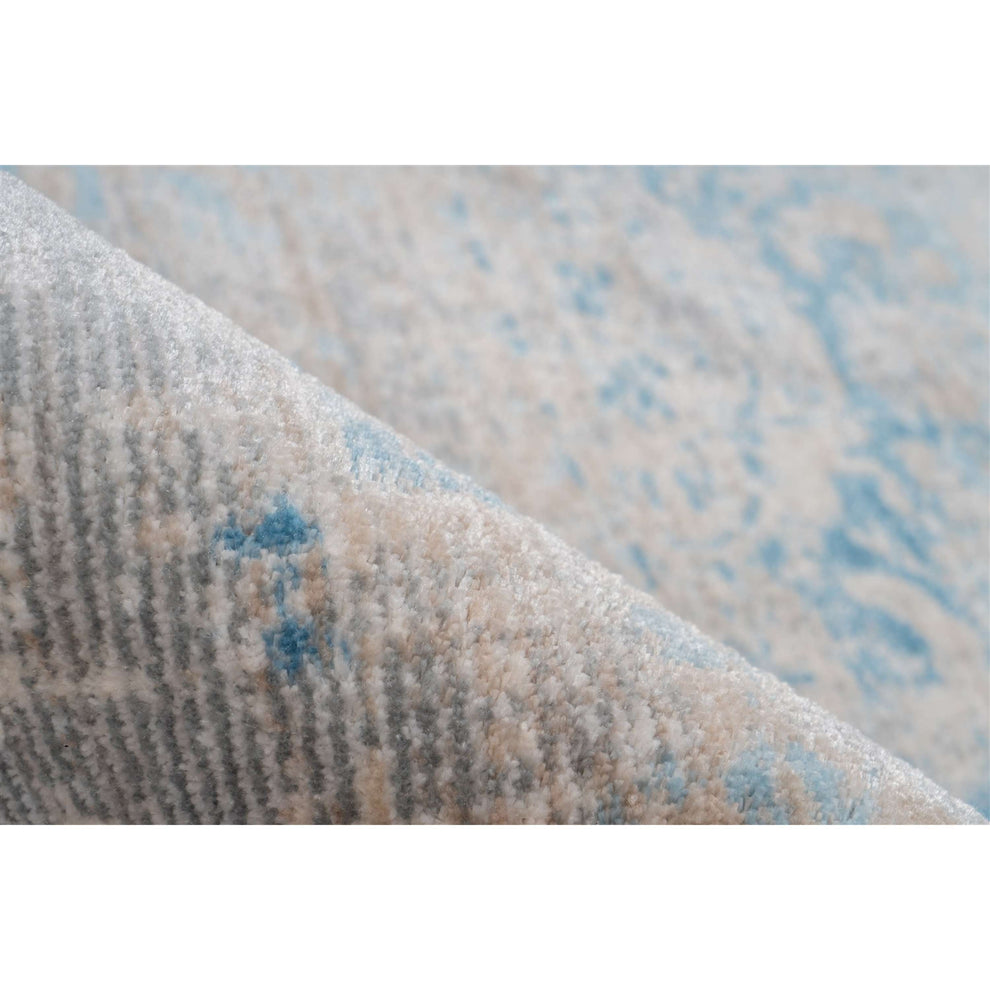 Teppich – Vintage Muster, Orientalische Ornamente, Grau Türkis, 120 x 170 cm - Baroque 325 | Kayoom