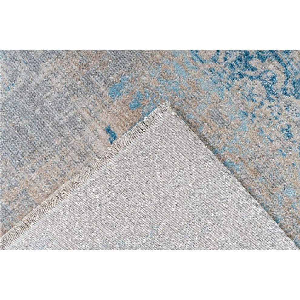 Teppich – Vintage Muster, Orientalische Ornamente, Grau Türkis, 120 x 170 cm - Baroque 325 | Kayoom