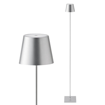 Akku-Stehleuchte - Alu-Korpus, USB-C-Ladung, warme Töne - Nuindie | Sigor