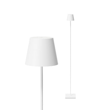 Akku-Stehleuchte - Alu-Korpus, USB-C-Ladung, warme Töne - Nuindie | Sigor