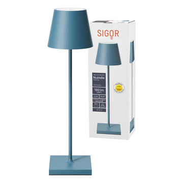 Akku-Tischleuchte - Alu-Korpus, USB-C-Ladung, warme Töne - Nuindie | SIGOR