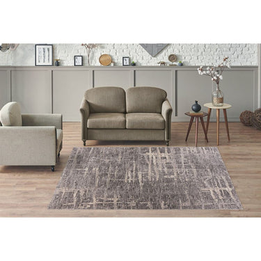 Teppich – Polyester Oberfläche, Künstlerisches Design, Graue Farbe, 160 x 230 cm - Jaka 325 | Kayoom
