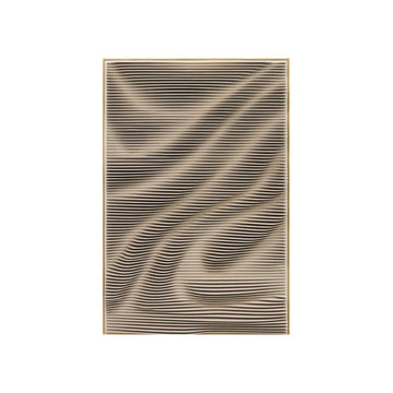 Wandpaneel aus MDF mit rechteckigem Design reliefartiger Wellenstruktur & moderner Kontur – Aleishia | PTMD - Esszett Luxury | Stilvolles Wohnen mit Charakter