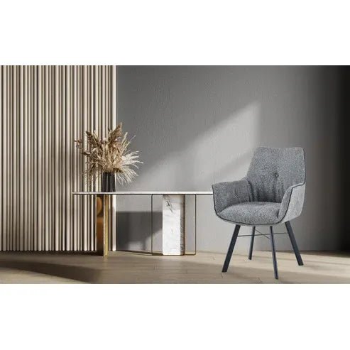 Stuhl Gestepptes Rücken - Design Samtbezug Drehgestell mit Rückholmechanismus – Allie 125 | Kayoom - Esszett Luxury | Stilvolles Wohnen mit Charakter