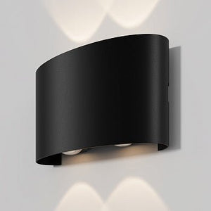 Fassadenbeleuchtung Schwarzes Metall Up - Down LED - Licht – Strato | Maytoni - Esszett Luxury | Stilvolles Wohnen mit Charakter