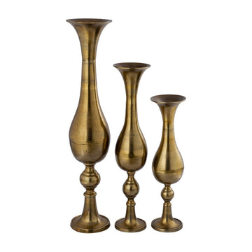 Aluminiumtopf - Orish Brass 16.5 x 16.5 x 64.0 cm von PTMD - Esszett Luxury | Stilvolles Wohnen mit Charakter