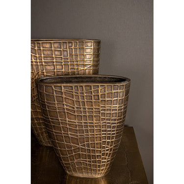 Aluminiumtopf - Selvas gold L (38 x 10 x 45 cm) von PTMD - Esszett Luxury | Stilvolles Wohnen mit Charakter