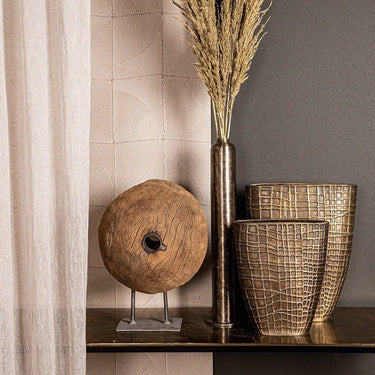Aluminiumtopf - Selvas gold S (30 x 10 x 35 cm) von PTMD - Esszett Luxury | Stilvolles Wohnen mit Charakter