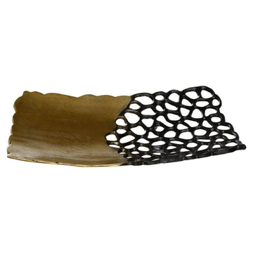Aluschale - Rieke Gold L (50 x 26 x 7 cm) von PTMD - Esszett Luxury | Stilvolles Wohnen mit Charakter