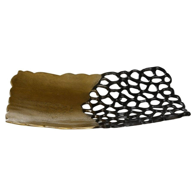 Aluschale - Rieke Gold L (50 x 26 x 7 cm) von PTMD - Esszett Luxury | Stilvolles Wohnen mit Charakter