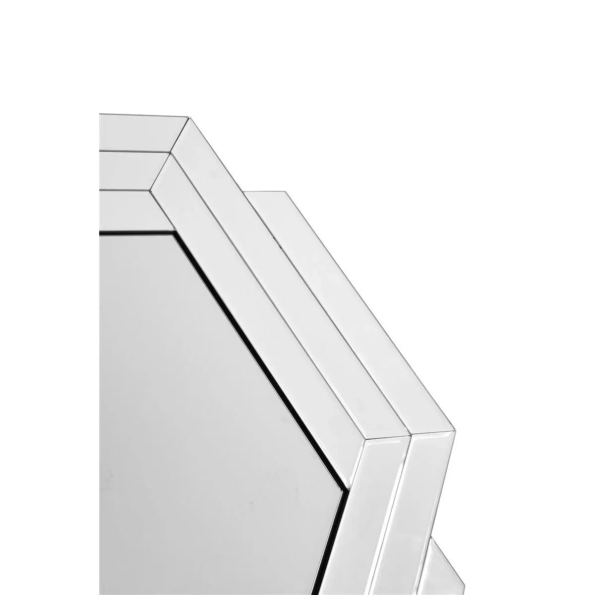 Spiegel mit silbernem Metallrand geometrischem Rahmen & Wandbefestigung – Artemis 1610 | Kayoom - Esszett Luxury | Stilvolles Wohnen mit Charakter