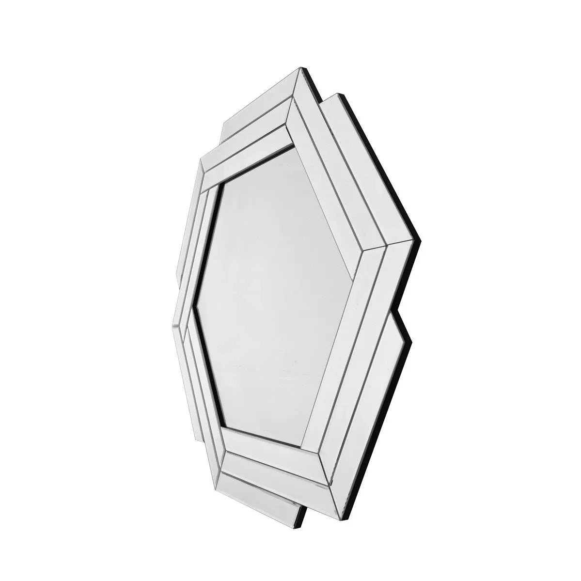 Spiegel mit silbernem Metallrand geometrischem Rahmen & Wandbefestigung – Artemis 1610 | Kayoom - Esszett Luxury | Stilvolles Wohnen mit Charakter