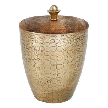 Aufbewahrungsbox mit Deckel - Ferya Gold iron oval von PTMD - Esszett Luxury | Stilvolles Wohnen mit Charakter
