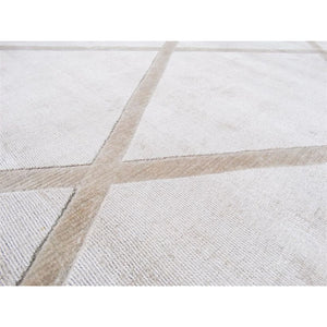 Viscose rug with retro pattern, cotton backing & suitable for underfloor heating – Luxury 210 | Kayoom