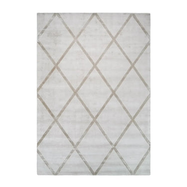 Teppich – Elfenbeinfarbene Töne, Melierte Optik, Rauten Muster, 290 cm - Luxury 210 | Kayoom