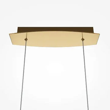 Pendant Lamp Brass-colored Metal Amber Glass Multi-head LED 34 W – Breeze | Maytoni