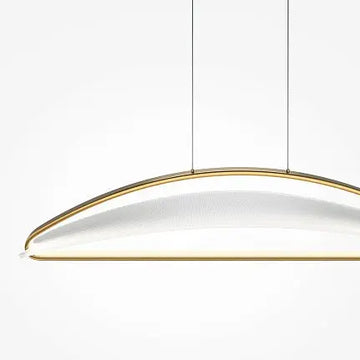 Pendant Lamp Brass-colored Metal Amber Glass Multi-head LED 34 W – Breeze | Maytoni