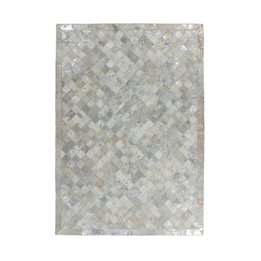 Teppich – Echtes Leder, Patchwork Design, Luxuriöse Farbgebung, 170 cm - Lavish 210 | Kayoom