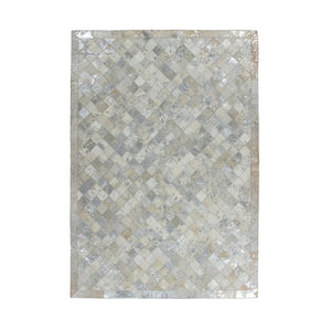 Teppich – Echtes Leder, Patchwork Design, Luxuriöse Farbgebung, 150 cm - Lavish 210 | Kayoom