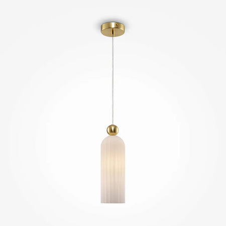Pendelleuchte – Weißes Glas, Gold Akzente, 180 cm Höhe - Antic | Maytoni image