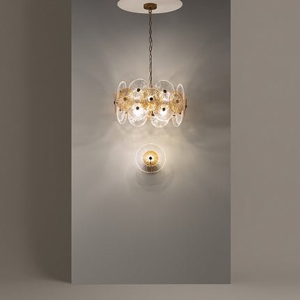 Pendelleuchte Goldfarbener Metallrahmen 8 Bernsteinglas - Ovale 8×E14 40 W – Aster | Maytoni - Esszett Luxury | Stilvolles Wohnen mit Charakter