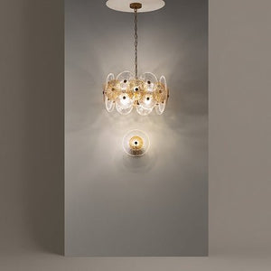 Pendelleuchte Goldfarbener Metallrahmen 8 Bernsteinglas - Ovale 8×E14 40 W – Aster | Maytoni - Esszett Luxury | Stilvolles Wohnen mit Charakter