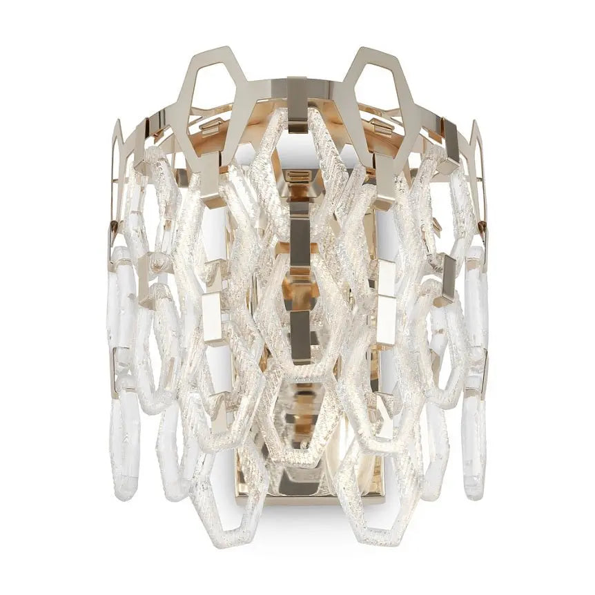 Wall light with geometric glass and gold finish – Tissage | Maytoni